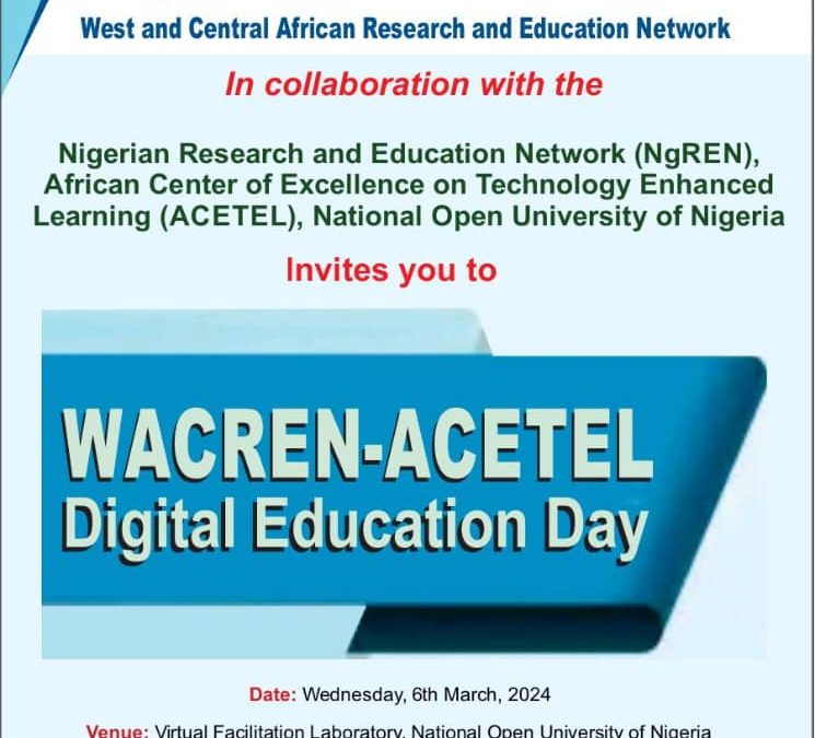 WACREN-ACETEL Set to Hold Digital Education Day
